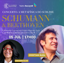 SP Chamber Orchestra e pianista Cristian Budu apresentam obras de Schumann e Beethoven no Teatro Baccarelli