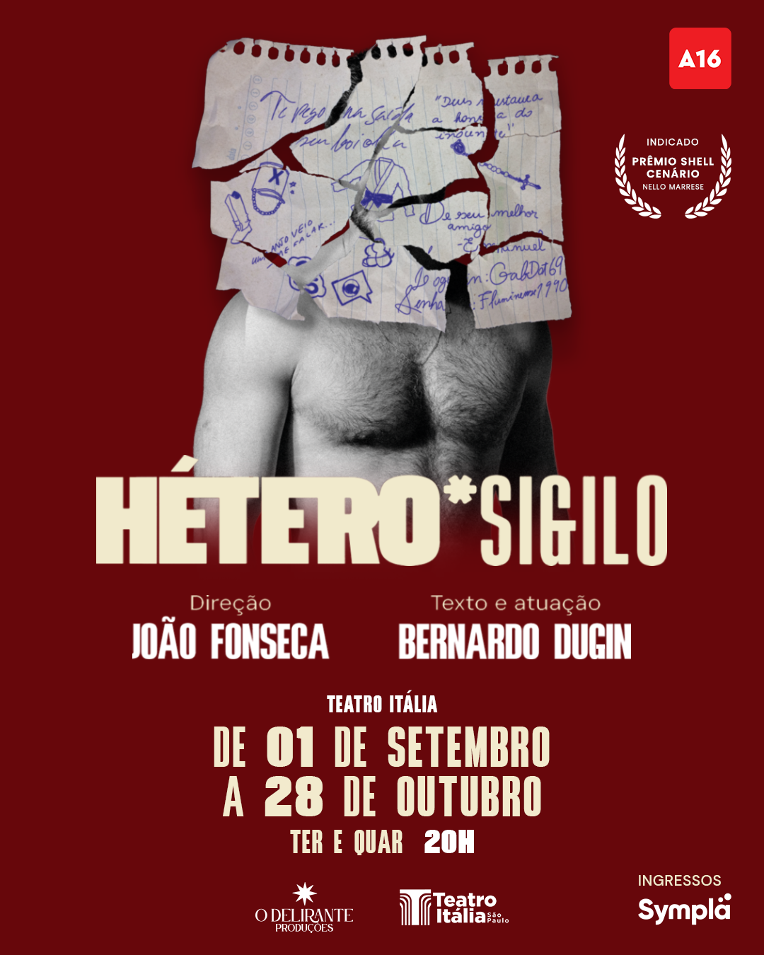 Espetáculo “Hétero Sigilo” estreia em São Paulo no Teatro Itália