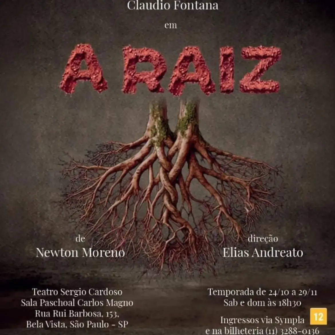 A Raiz, com Claudio Fontana, estreia em São Paulo