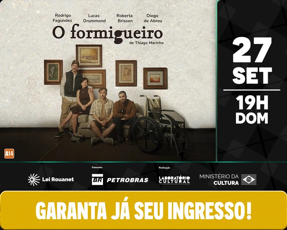 Espetáculo "O Formigueiro" com elenco estrelado terá única sessão em Nova Iguaçu